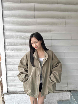 Campus Mood Effortless Chic Midi-length Field Jacket
