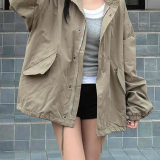 Campus Mood Effortless Chic Midi-length Field Jacket