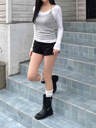 Back Pocket Cotton Shorts