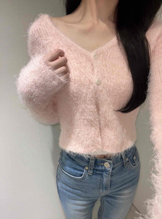 Mohair Crop Cardigan