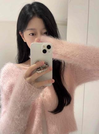 Mohair Crop Cardigan