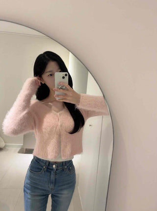 Mohair Crop Cardigan