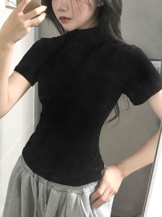 Lovely Turtleneck Short Sleeve T-shirt