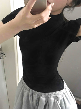 Lovely Turtleneck Short Sleeve T-shirt