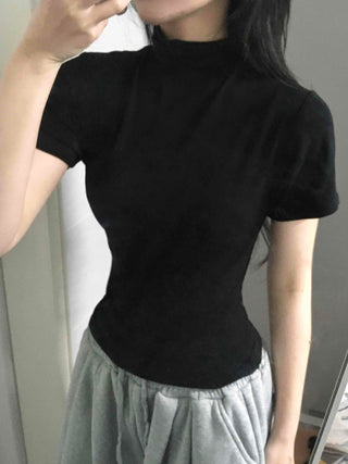 Lovely Turtleneck Short Sleeve T-shirt