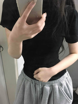 Lovely Turtleneck Short Sleeve T-shirt