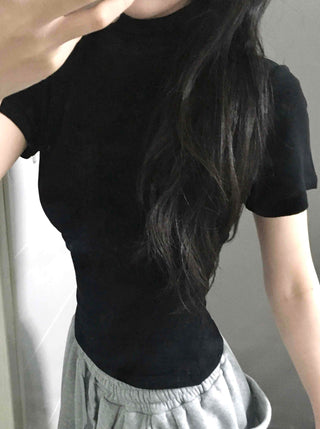 Lovely Turtleneck Short Sleeve T-shirt