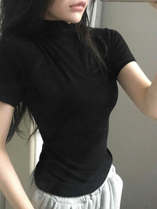 Lovely Turtleneck Short Sleeve T-shirt