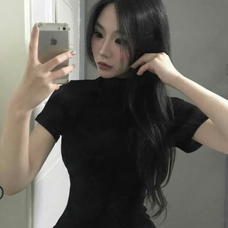 Lovely Turtleneck Short Sleeve T-shirt