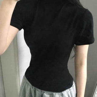 Lovely Turtleneck Short Sleeve T-shirt