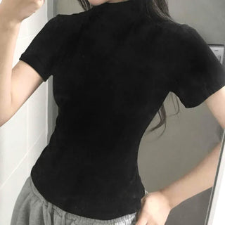 Lovely Turtleneck Short Sleeve T-shirt
