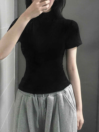 Lovely Turtleneck Short Sleeve T-shirt