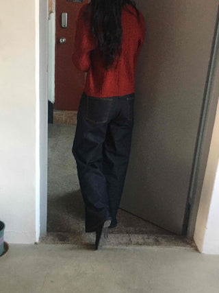 Daily Slim Straight Cotton Denim Pants