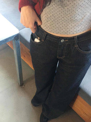 Daily Slim Straight Cotton Denim Pants