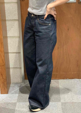 Daily Slim Straight Cotton Denim Pants
