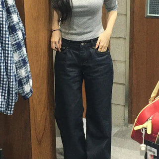 Daily Slim Straight Cotton Denim Pants