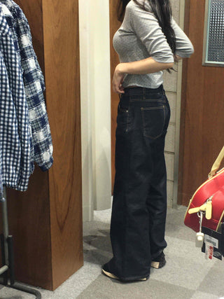 Daily Slim Straight Cotton Denim Pants