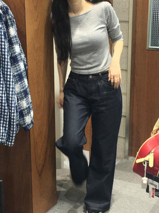 Daily Slim Straight Cotton Denim Pants