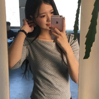 Mini Dot Slim Long Sleeve T-shirt