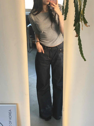 Mini Dot Slim Long Sleeve T-shirt