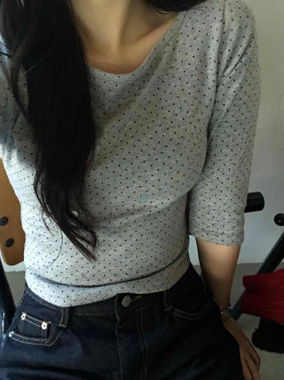 Mini Dot Slim Long Sleeve T-shirt