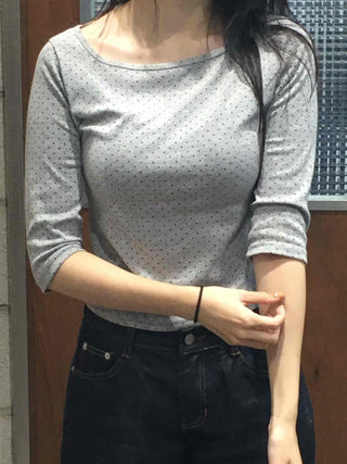 Mini Dot Slim Long Sleeve T-shirt