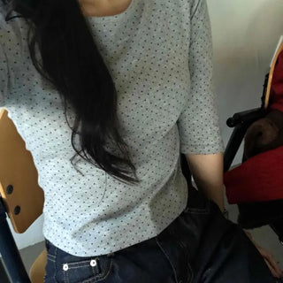 Mini Dot Slim Long Sleeve T-shirt