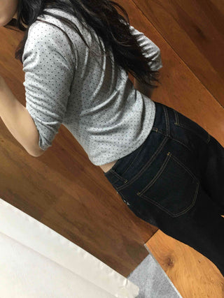 Mini Dot Slim Long Sleeve T-shirt