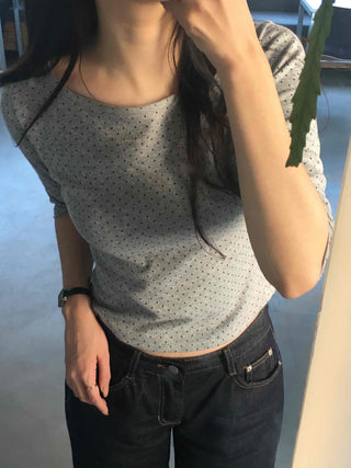 Mini Dot Slim Long Sleeve T-shirt