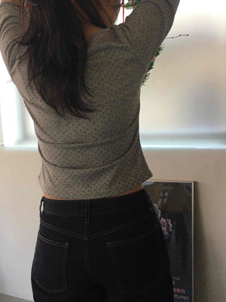 Mini Dot Slim Long Sleeve T-shirt