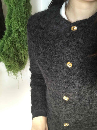 See-through Layered Fur Collar Velvet Mini Dress