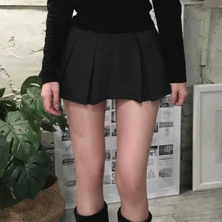 Off-shoulder Shirred Flare Elastic Mini Skirt