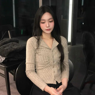 Cable Knit Zip-Up Hooded Cardigan