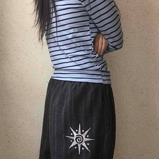 Low-Rise Slim Elastic Waist Cotton Tapered Pants