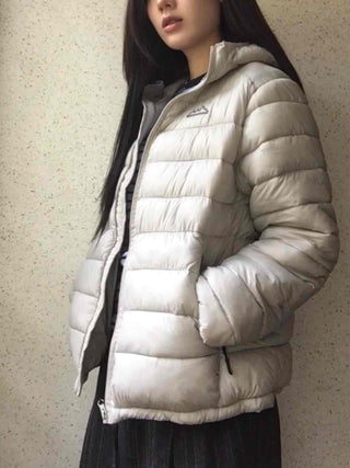Minimal Slim Fit Diagonal Quilted Zip-Up Short Padded Jacket
