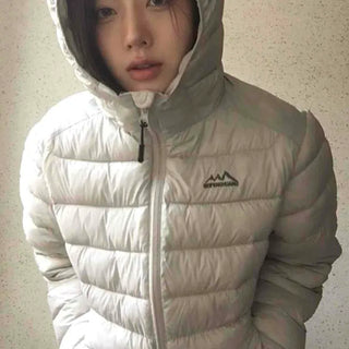 Minimal Slim Fit Diagonal Quilted Zip-Up Short Padded Jacket