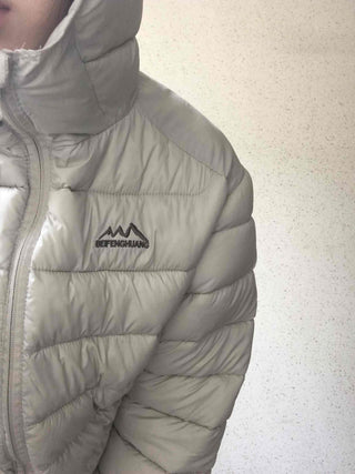Minimal Slim Fit Diagonal Quilted Zip-Up Short Padded Jacket