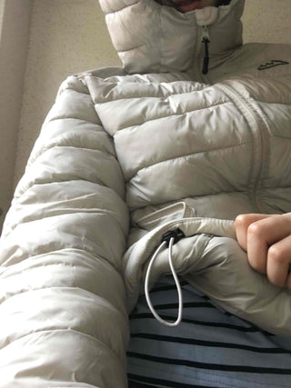 Minimal Slim Fit Diagonal Quilted Zip-Up Short Padded Jacket