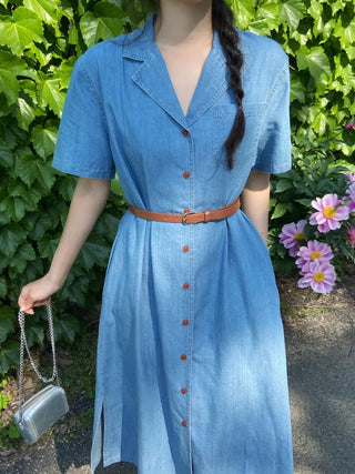 Rev Denim Shirt Long Dress