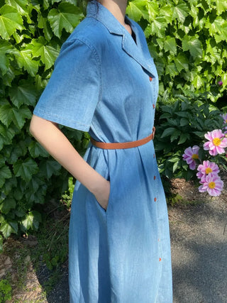 Rev Denim Shirt Long Dress