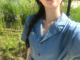 Rev Denim Shirt Long Dress
