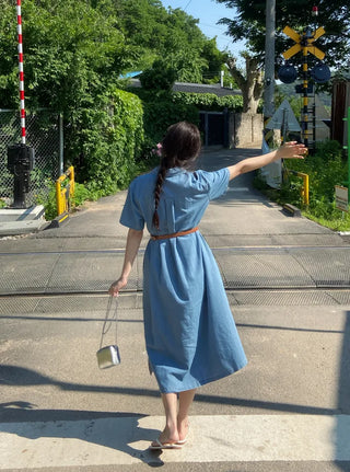 Rev Denim Shirt Long Dress