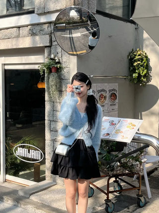Bio Tiered Frill Elastic Mini Skirt