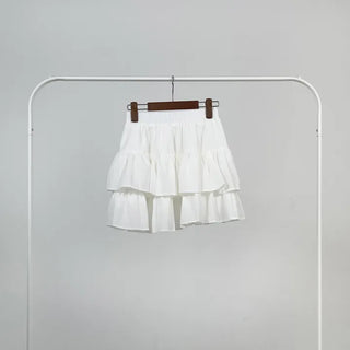Bio Tiered Frill Elastic Mini Skirt