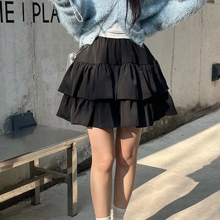 Bio Tiered Frill Elastic Mini Skirt