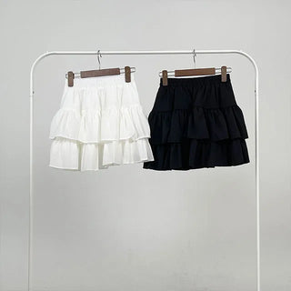 Bio Tiered Frill Elastic Mini Skirt
