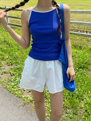 Yurel Contrast Line Sleeveless Top