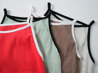 Yurel Contrast Line Sleeveless Top