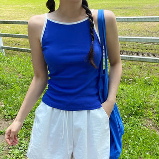Yurel Contrast Line Sleeveless Top