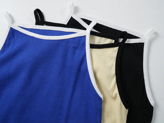 Yurel Contrast Line Sleeveless Top